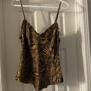 Aritzia silk zebra print tank top. Size small